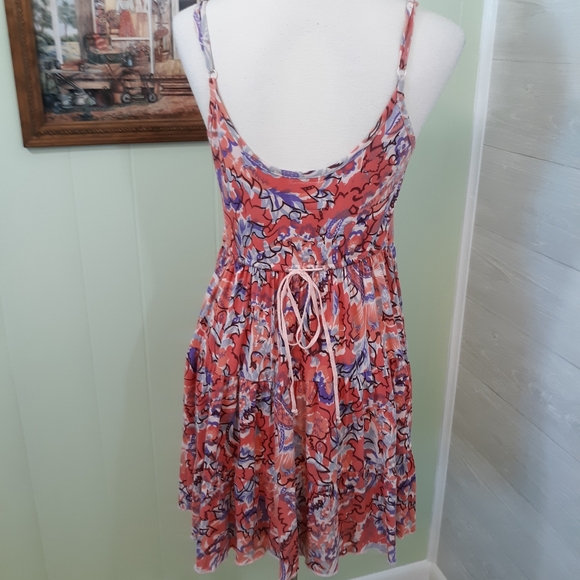 Free people tiered beaded boho mini dress XS *D3 - Picture 3 of 8